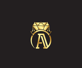 A Letter Creative Diamond luxury Modern Logo Design Company Concept