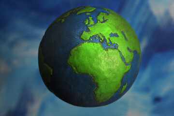 Fototapeta na wymiar Europe. Green earth. Africa. Middle East. EMEA.. Environment