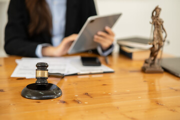 Businesswoman Lawyers having  Concepts of  Legal services at the law office work Legal advice online