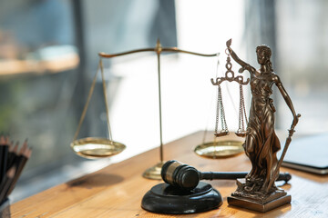 Lawyers having  Concepts of  Legal services at the law office work Legal advice online on computer labor law