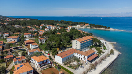 Naklejka na ściany i meble Ugljan island and town in Dalmatia, Croatia