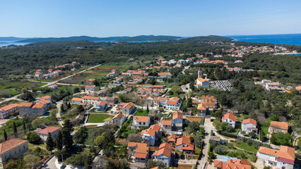 Fototapeta na wymiar Ugljan island and town in Dalmatia, Croatia