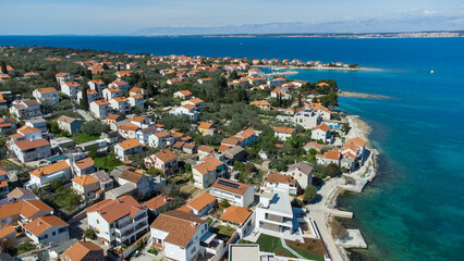 Fototapeta na wymiar Ugljan island and town in Dalmatia, Croatia