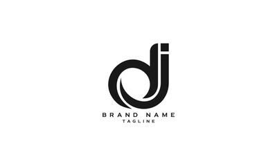 DJ, JD, Abstract initial monogram letter alphabet logo design
