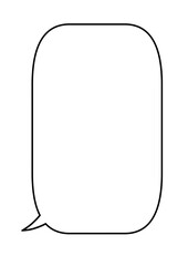 シンプルな縦の吹き出し4-2