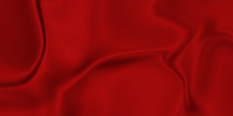 Red silk background . Red fabric and satin silk background texture . Abstract background luxury cloth or liquid wave or wavy folds of grunge silk texture material or smooth luxurious .