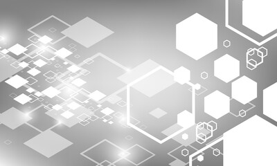 Abstract grey background poster with dynamic. technology network Vector illustration