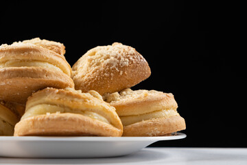 Sochnik cake with cottage cheese - pastry made from dough with cottage cheese filling, a dish of national russian cuisine.