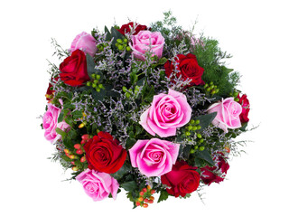 Many kinds of beautiful flowers is arranged in a circle can be decorated