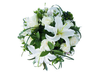 Many kinds of beautiful flowers is arranged in a circle can be decorated
