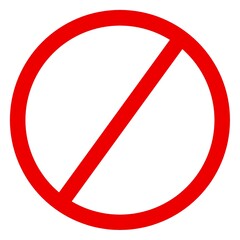 Ban, forbidden, prohibited sign symbol icon 
