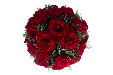 Many kinds of beautiful flowers is arranged in a circle can be decorated