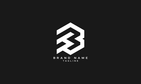 PHB, HB, BH, Abstract initial monogram letter alphabet logo design