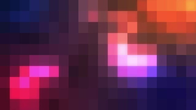 Disco pixelated glowing color abstract background