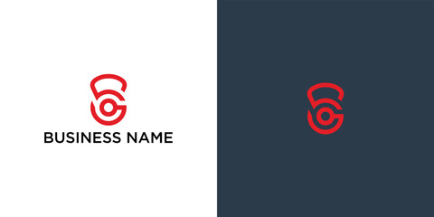 Letter G logo with kettlebell | Fitness Gym logo | vector illustration of logo design