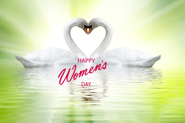 Happy Women's Day greeting card.