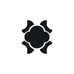 Flower icon. Simple style Flower shop poster background symbol. Flower brand logo design element. Flower t-shirt printing. Vector for sticker.