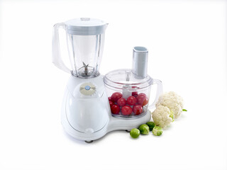 Electrical blender and squeezer with ingredients