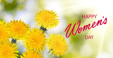 Happy Women's Day greeting card.