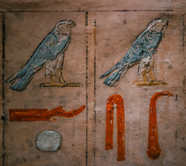 ancient stone carving hieroglyphs in Egypt 2