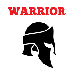 helmet of the spartan warrior symbol, emblem. Spartan helmet logo, vector illustration of spartan shield and helmet, spartan greek gladiator helmets armor. vector icon