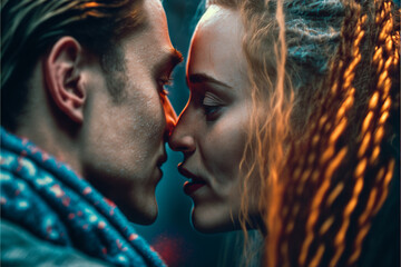 heterosexual couple, unconditional love. Generative AI