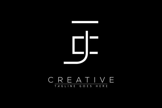 letter EJ, JE, J, E, Abstract initial monogram letter alphabet logo design