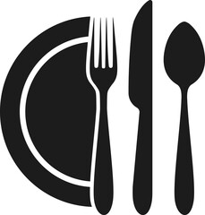 Cutlery set. Fork, spoon, knife. Realistic tableware. Kitchen utensil. Flat style.