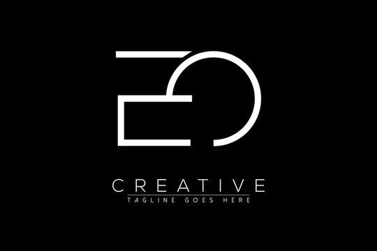 letter EO, OE, O, E, Abstract initial monogram letter alphabet logo design