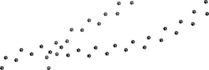 Paw print. Footprint silhouette