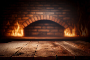 Pizza oven background created with generative Ai technology