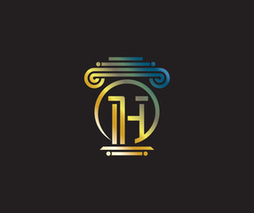 Creative H Letter law firm Colorful Modern Logo Design Company Concept