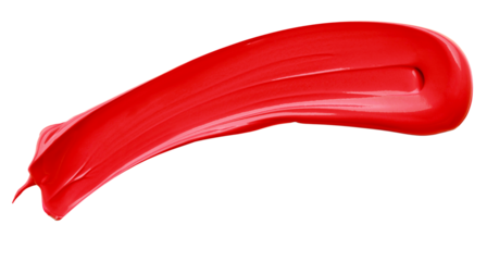 Smudged red lipstick