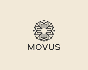 Movus M Simple Vector Logo