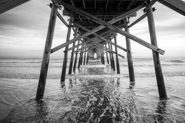 Black and White Under the Pier 