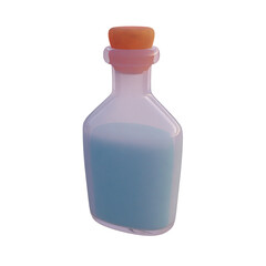 3D illustration or 3D render object of potion halloween