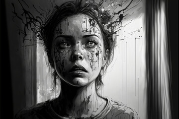 Depression, State of Mind, Generative AI, Illustration