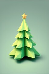 Fototapeta premium Un arbre de noël minimaliste, idéal pour les cartes postales, le papier peint, le vecteur.