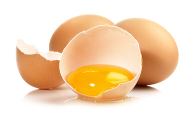 Brown Eggs with Yolk - PNG with Transparent Background