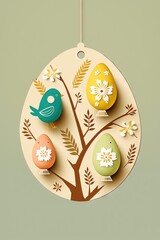 oeufs de pâques minimalistes, décoration, couleurs pastel. Idéal pour les cartes postales, le papier peint.