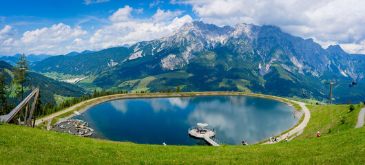 A mountain lake in austria