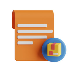 3d bill package icon