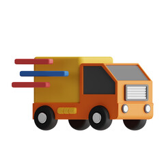 3d delivery truck icon