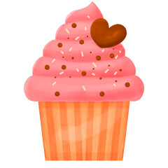 Watercolor Cupcake PNG Clipart,Dessert Clipart