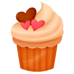Watercolor Cupcake PNG Clipart,Dessert Clipart