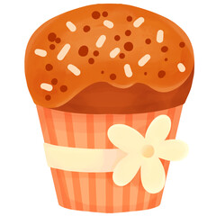 Watercolor Cupcake PNG Clipart,Dessert Clipart