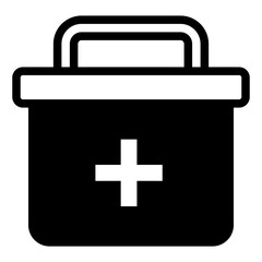 Obraz premium first aid kit icon. medicine emergency box