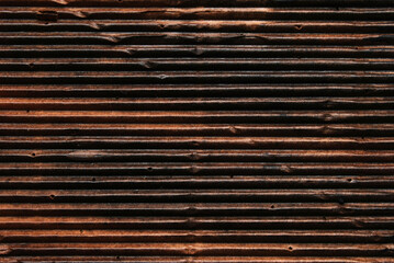 A sheet of used stained bakery corrugated paper texture