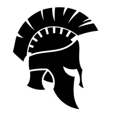 helmet of the spartan warrior symbol, emblem. Spartan helmet logo, vector illustration of spartan shield and helmet, spartan greek gladiator helmets armor. vector icon