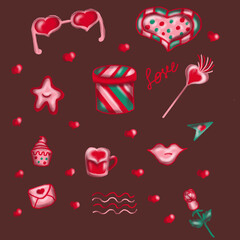 pattern with hearts valentines day heart 